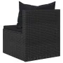 Central garden sofas with 2 black synthetic rattan cushions by vidaXL, Outdoor sofas - Ref: Foro24-362332, Price: 130,87 €, D...