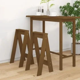 Stools 2 pcs solid honey brown pine wood 40x40x75 cm by vidaXL, Folding stools and chairs - Ref: Foro24-823672, Price: 42,37 ...