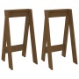 Stools 2 pcs solid honey brown pine wood 40x40x75 cm by vidaXL, Folding stools and chairs - Ref: Foro24-823672, Price: 42,37 ...