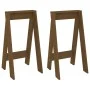 Stools 2 pcs solid honey brown pine wood 40x40x75 cm by vidaXL, Folding stools and chairs - Ref: Foro24-823672, Price: 42,37 ...