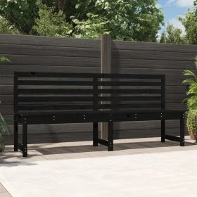 Solid black pine wood garden bench 201.5 cm by vidaXL, garden benches - Ref: Foro24-824050, Price: 157,05 €, Discount: %