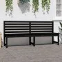 Gartenbank aus massivem Kiefernholz schwarz 201,5 cm von vidaXL, Gartenbänke - Ref: Foro24-824050, Preis: 159,24 €, Rabatt: %