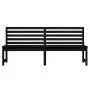 Gartenbank aus massivem Kiefernholz schwarz 201,5 cm von vidaXL, Gartenbänke - Ref: Foro24-824050, Preis: 159,24 €, Rabatt: %