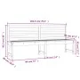 Solid black pine wood garden bench 201.5 cm by vidaXL, garden benches - Ref: Foro24-824050, Price: 159,24 €, Discount: %