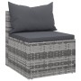 Central garden sofas with cushions 2 units gray synthetic rattan by vidaXL, Outdoor sofas - Ref: Foro24-362333, Price: 120,20...