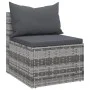 Central garden sofas with cushions 2 units gray synthetic rattan by vidaXL, Outdoor sofas - Ref: Foro24-362333, Price: 118,82...