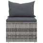 Central garden sofas with cushions 2 units gray synthetic rattan by vidaXL, Outdoor sofas - Ref: Foro24-362333, Price: 120,20...