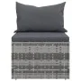 Central garden sofas with cushions 2 units gray synthetic rattan by vidaXL, Outdoor sofas - Ref: Foro24-362333, Price: 118,82...