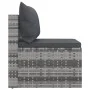 Central garden sofas with cushions 2 units gray synthetic rattan by vidaXL, Outdoor sofas - Ref: Foro24-362333, Price: 118,82...