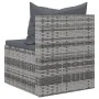 Central garden sofas with cushions 2 units gray synthetic rattan by vidaXL, Outdoor sofas - Ref: Foro24-362333, Price: 118,82...