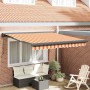 Toldo Retráctil amarillo y naranja 300 x 250 cm Tela, Metal
