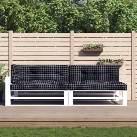 Cojines para palés 5 piezas tela a cuadros negro by vidaXL, Cushions for chairs and sofas - Ref: Foro24-360793, Price: 95,53 ...