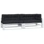 Cojines para palés 5 piezas tela a cuadros negro von vidaXL, Kissen für Stühle und Sofas - Ref: Foro24-360793, Preis: 93,91 €...