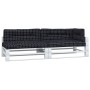 Cojines para palés 5 piezas tela a cuadros negro by vidaXL, Cushions for chairs and sofas - Ref: Foro24-360793, Price: 115,47...
