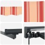 Toldo Retráctil Manual Amarillo y Naranja 300x250 cm tela
