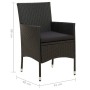 Gartenstühle 4-teilig mit schwarzen synthetischen Rattankissen von vidaXL, Gartenstühle - Ref: Foro24-316689, Preis: 300,62 €...