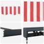 Toldo Retráctil Rojo y 300 x 250 cm Tela y Metal