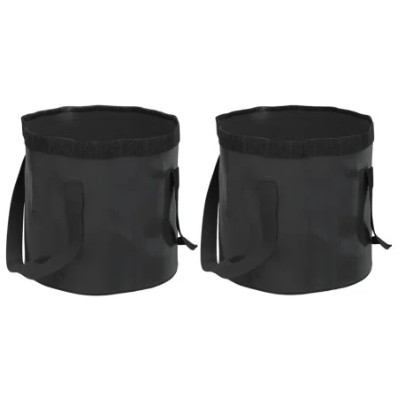 Falteimer 2 Einheiten schwarz PVC 20 L von vidaXL, Campingwerkzeuge - Ref: Foro24-364312, Preis: 26,89 €, Rabatt: %