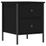 Black engineered wood nightstand 40x42x50 cm by vidaXL, Nightstands - Ref: Foro24-825983, Price: 56,89 €, Discount: %