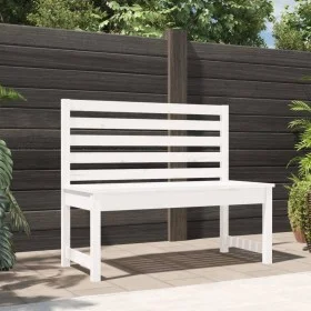 Gartenbank Kiefernholz massiv weiß 109 cm von vidaXL, Gartenbänke - Ref: Foro24-824033, Preis: 107,88 €, Rabatt: %