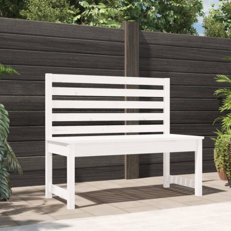 Gartenbank Kiefernholz massiv weiß 109 cm von vidaXL, Gartenbänke - Ref: Foro24-824033, Preis: 109,71 €, Rabatt: %