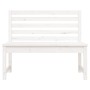 Gartenbank Kiefernholz massiv weiß 109 cm von vidaXL, Gartenbänke - Ref: Foro24-824033, Preis: 109,71 €, Rabatt: %