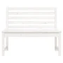 Solid white pine wood garden bench 109 cm by vidaXL, garden benches - Ref: Foro24-824033, Price: 107,88 €, Discount: %