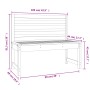 Gartenbank Kiefernholz massiv weiß 109 cm von vidaXL, Gartenbänke - Ref: Foro24-824033, Preis: 109,71 €, Rabatt: %