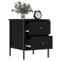 Black engineered wood nightstand 40x42x50 cm by vidaXL, Nightstands - Ref: Foro24-825983, Price: 56,89 €, Discount: %