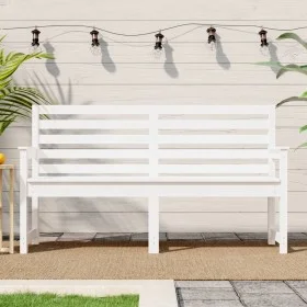 Banco de jardín madera maciza pino blanco 159,5x48x91,5 cm de vidaXL, Bancos de jardín - Ref: Foro24-824068, Precio: 159,47 €...
