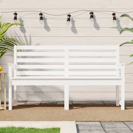 Gartenbank aus massivem weißem Kiefernholz 159,5 x 48 x 91,5 cm von vidaXL, Gartenbänke - Ref: Foro24-824068, Preis: 159,47 €...