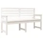 Gartenbank aus massivem weißem Kiefernholz 159,5 x 48 x 91,5 cm von vidaXL, Gartenbänke - Ref: Foro24-824068, Preis: 159,47 €...
