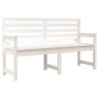 Gartenbank aus massivem weißem Kiefernholz 159,5 x 48 x 91,5 cm von vidaXL, Gartenbänke - Ref: Foro24-824068, Preis: 162,14 €...