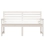 Banco de jardín madera maciza pino blanco 159,5x48x91,5 cm de vidaXL, Bancos de jardín - Ref: Foro24-824068, Precio: 162,14 €...