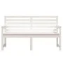 Gartenbank aus massivem weißem Kiefernholz 159,5 x 48 x 91,5 cm von vidaXL, Gartenbänke - Ref: Foro24-824068, Preis: 159,47 €...
