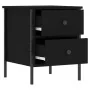 Black engineered wood nightstand 40x42x50 cm by vidaXL, Nightstands - Ref: Foro24-825983, Price: 56,89 €, Discount: %