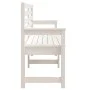 Gartenbank aus massivem weißem Kiefernholz 159,5 x 48 x 91,5 cm von vidaXL, Gartenbänke - Ref: Foro24-824068, Preis: 159,47 €...