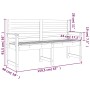Gartenbank aus massivem weißem Kiefernholz 159,5 x 48 x 91,5 cm von vidaXL, Gartenbänke - Ref: Foro24-824068, Preis: 162,14 €...
