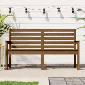 Garden bench solid pine wood honey brown 159.5x48x91.5 cm by vidaXL, garden benches - Ref: Foro24-824070, Price: 106,03 €, Di...