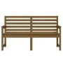 Banco de jardín madera maciza pino marrón miel 159,5x48x91,5 cm de vidaXL, Bancos de jardín - Ref: Foro24-824070, Precio: 106...