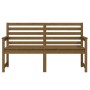 Gartenbank aus massivem Kiefernholz, honigbraun, 159,5 x 48 x 91,5 cm von vidaXL, Gartenbänke - Ref: Foro24-824070, Preis: 10...