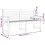 Banco de jardín madera maciza pino marrón miel 159,5x48x91,5 cm de vidaXL, Bancos de jardín - Ref: Foro24-824070, Precio: 106...