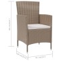 Garden chairs with cushions 4 units beige synthetic rattan by vidaXL, Garden chairs - Ref: Foro24-316692, Price: 284,08 €, Di...