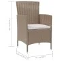 Garden chairs with cushions 4 units beige synthetic rattan by vidaXL, Garden chairs - Ref: Foro24-316692, Price: 279,86 €, Di...