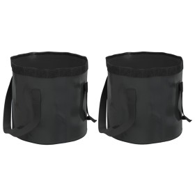 Folding cubes 2 units black PVC 30 liters by vidaXL, camping tools - Ref: Foro24-364313, Price: 36,03 €, Discount: %