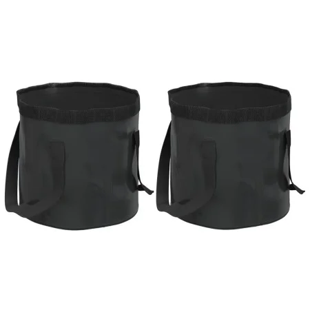 Cubos plegables 2 unidades negro PVC 30 litros de vidaXL, Herramientas de camping - Ref: Foro24-364313, Precio: 35,13 €, Desc...