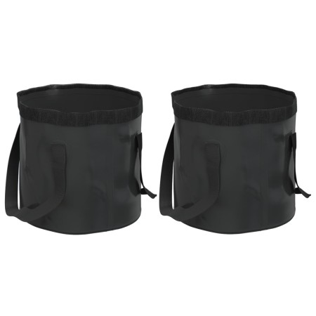 Faltbehälter 2 Stück schwarzes PVC 30 Liter von vidaXL, Campingwerkzeuge - Ref: Foro24-364313, Preis: 36,03 €, Rabatt: %
