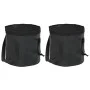 Cubos plegables 2 unidades negro PVC 30 litros de vidaXL, Herramientas de camping - Ref: Foro24-364313, Precio: 35,13 €, Desc...