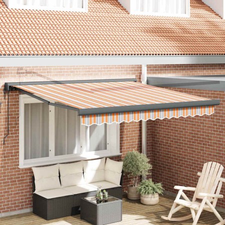 Toldo Retráctil Manual Multicolor 300 x 250 cm Tela, Metal