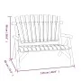2-Sitzer-Gartenbank aus massivem Tannenholz 119x85x98 cm von vidaXL, Modulare Sofas für den Außenbereich - Ref: Foro24-363347...